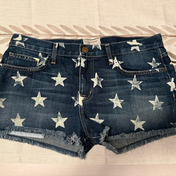 NWOT Current Elliott Denim Star-Print Women's Shorts, Size 29 - Picture 1 of 5